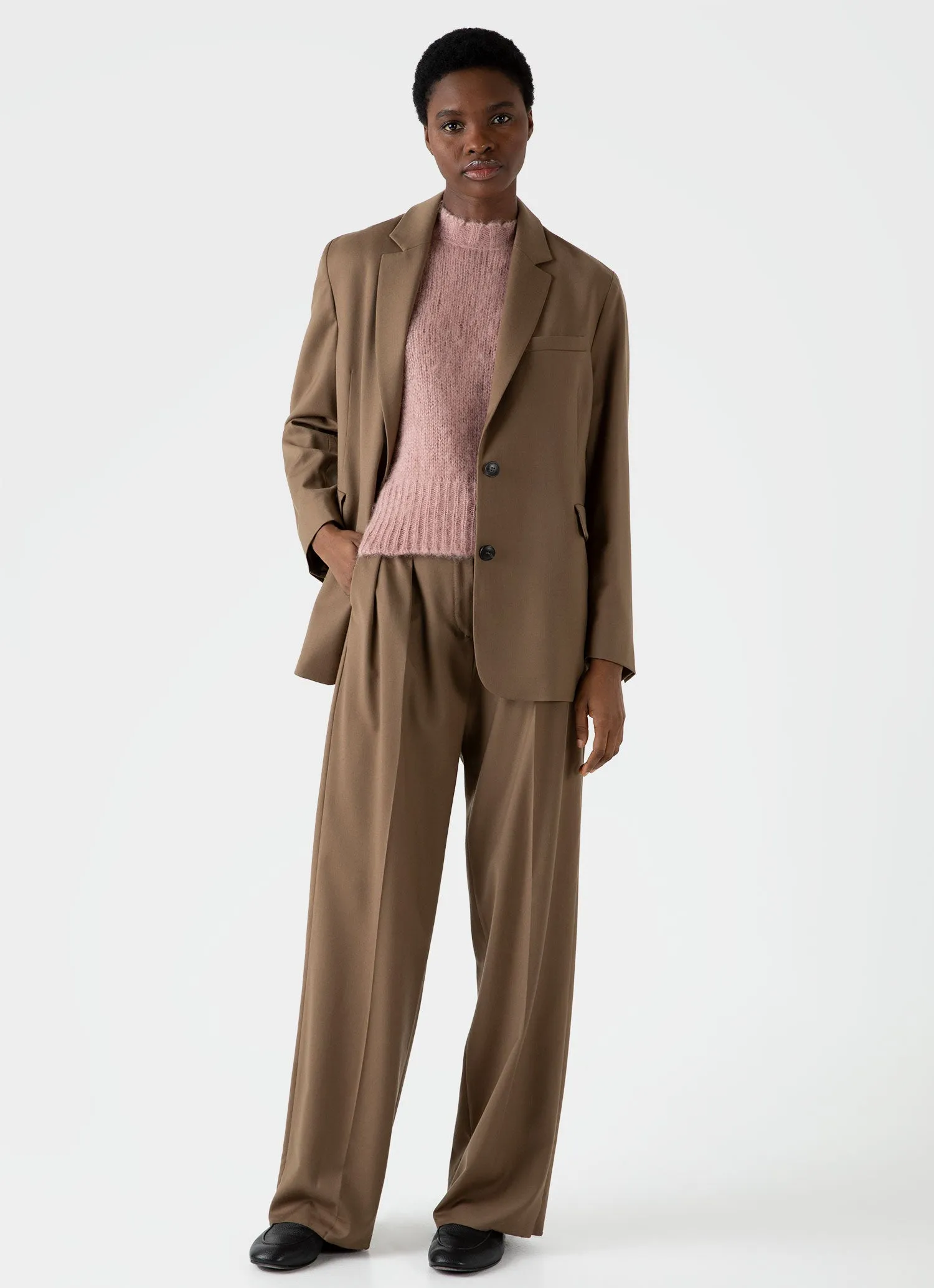 Women's Mohair Vest in Vintage Pink sold by Sunspel product image thumbnail 2