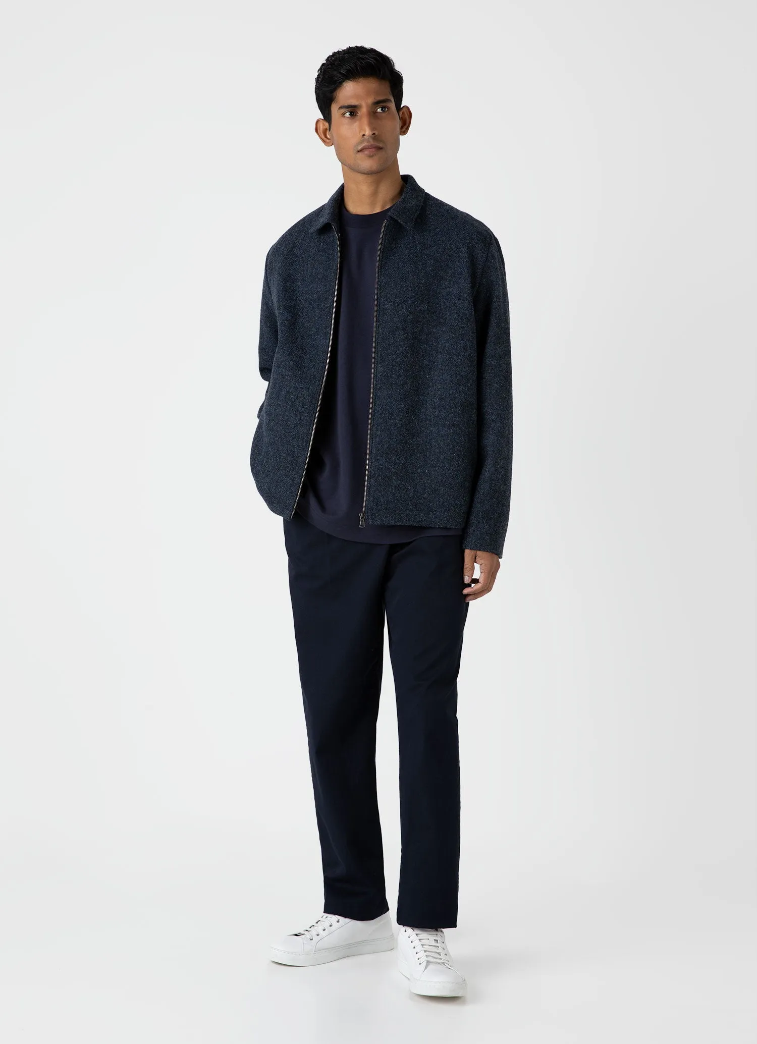 Men's Oversized Heavyweight T-shirt in Navy sold by Sunspel product image thumbnail 3