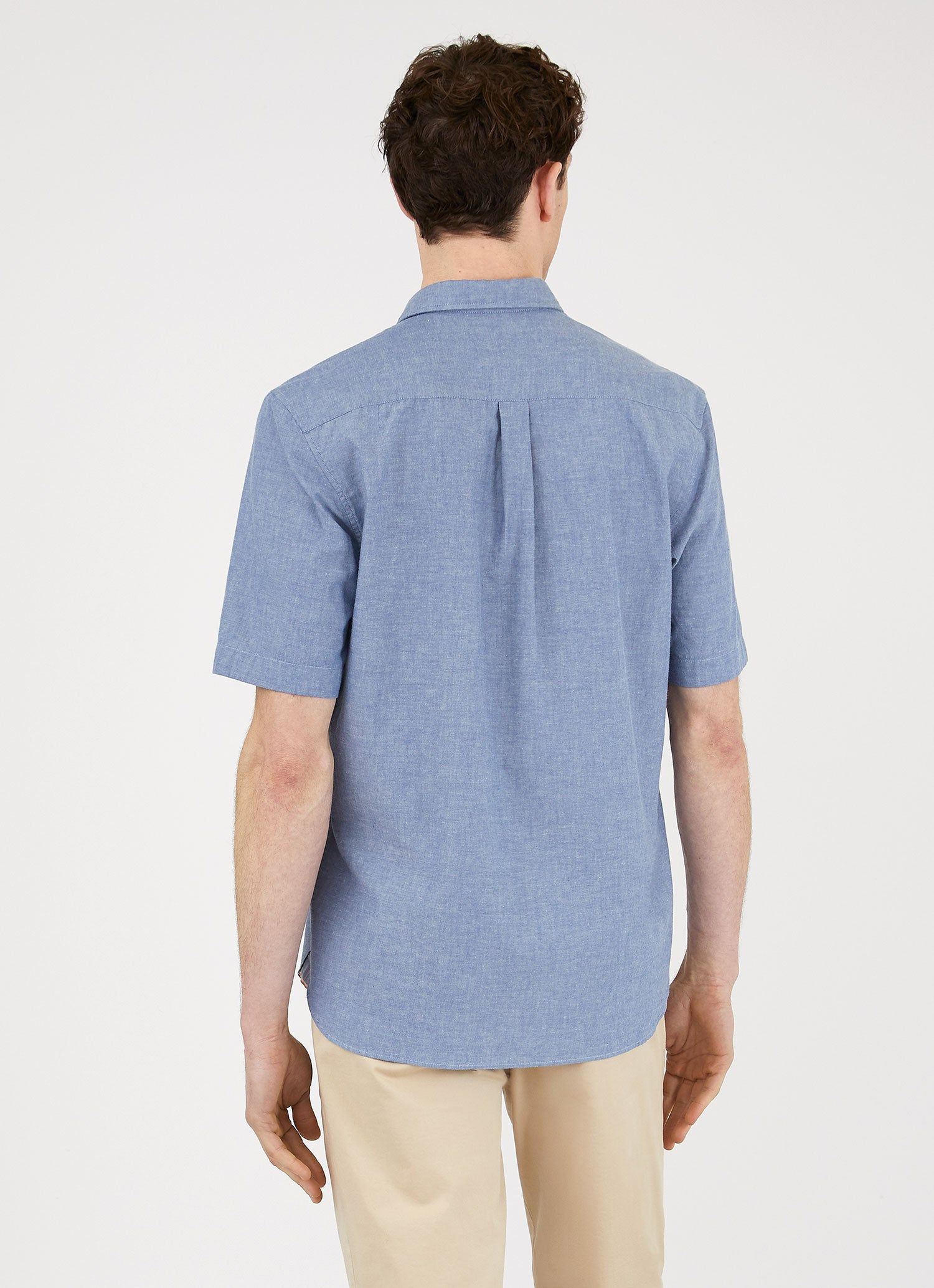 Men's Selvedge Chambray Short Sleeve Shirt sold by Sunspel product image thumbnail 4