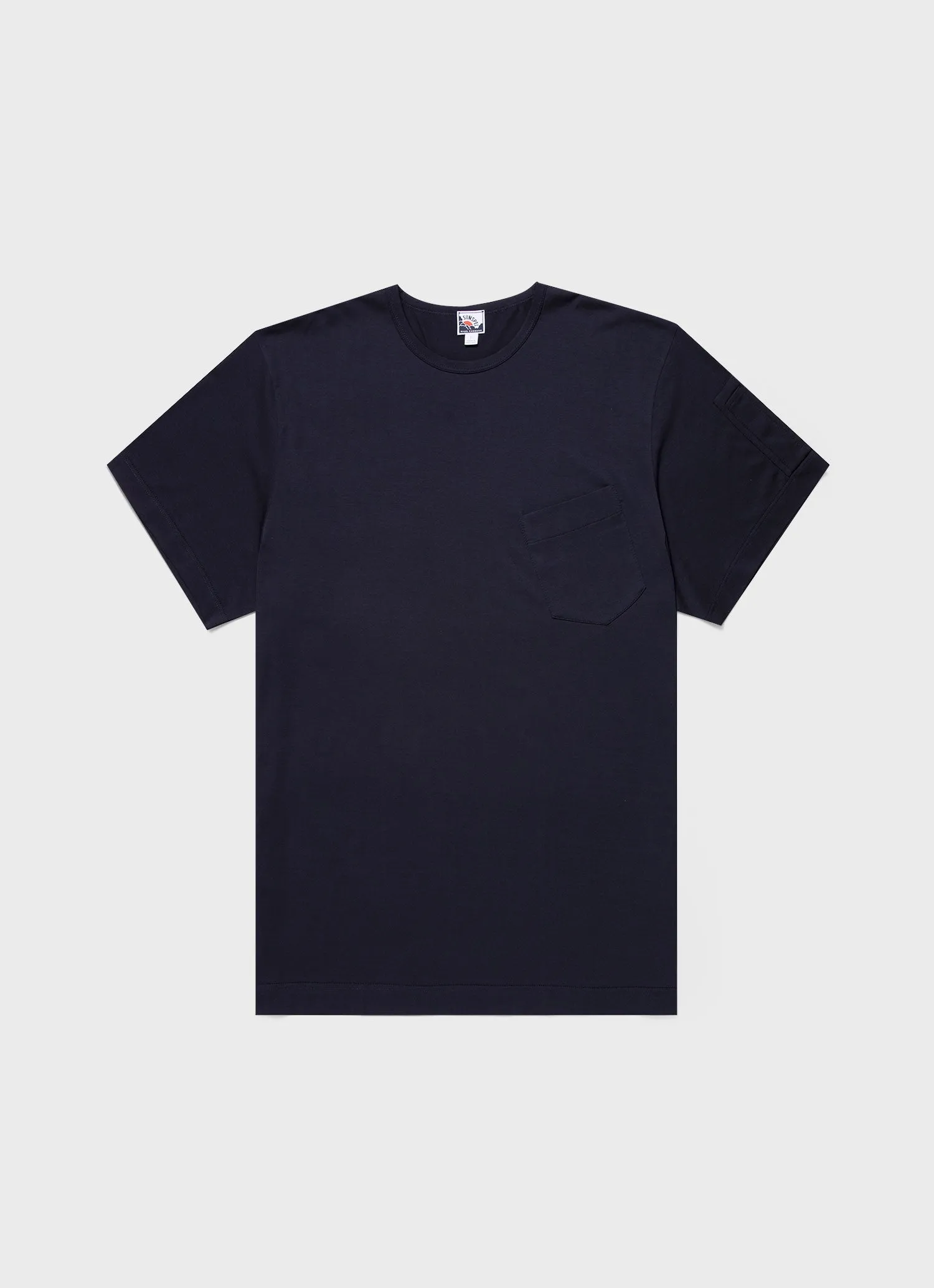 Men's Sunspel x Nigel Cabourn T-shirt in Navy sold by Sunspel