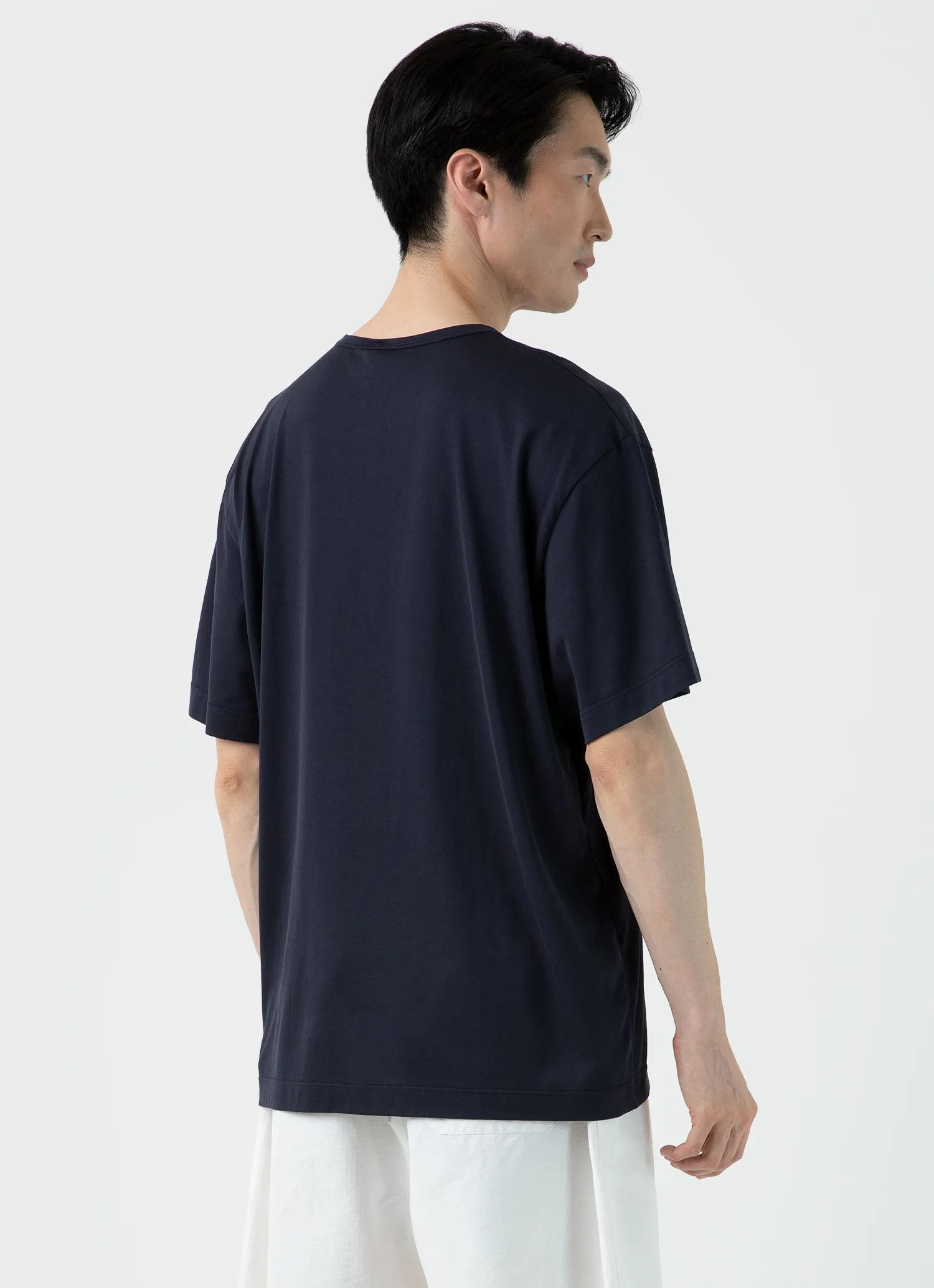 Men's Sunspel x Nigel Cabourn T-shirt in Navy sold by Sunspel product image thumbnail 5