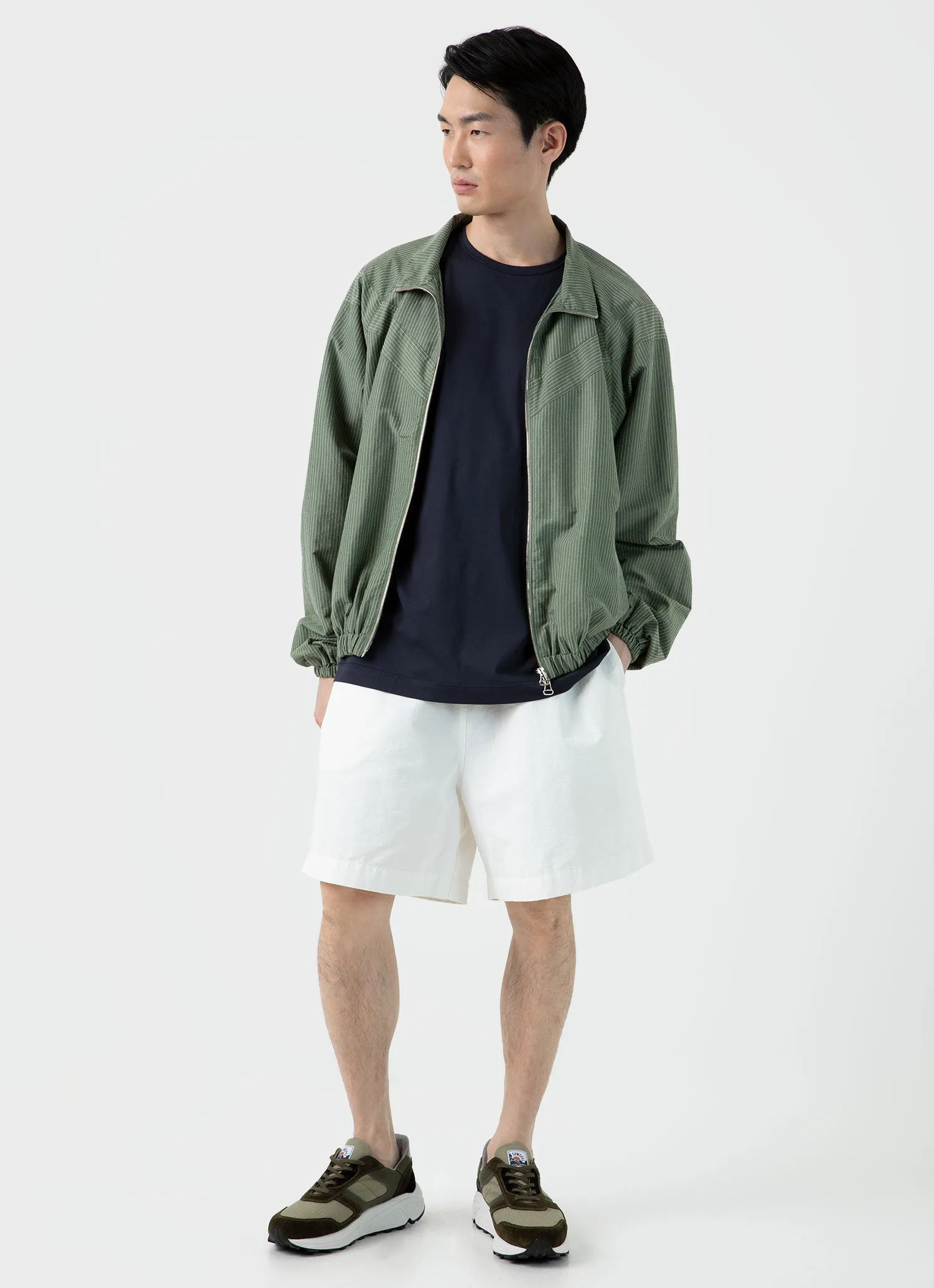 Men's Sunspel x Nigel Cabourn T-shirt in Navy sold by Sunspel product image thumbnail 3