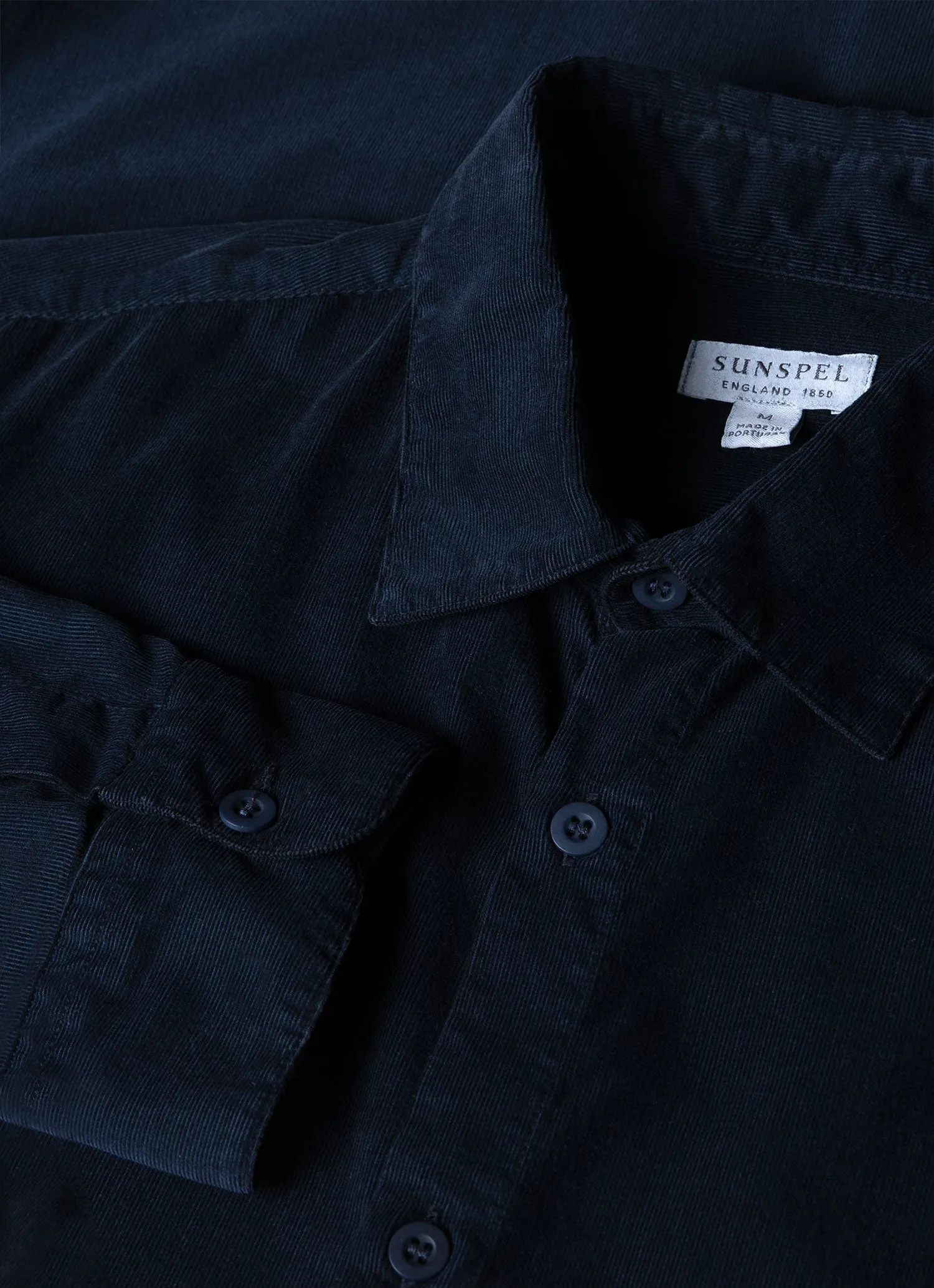 Men's Fine Cord Shirt in Navy sold by Sunspel product image thumbnail 4