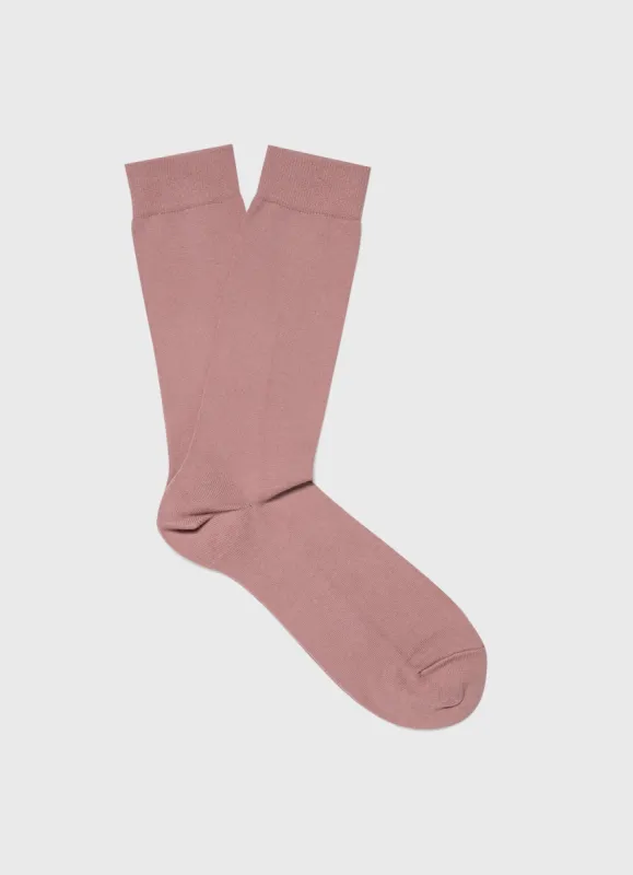 Men's Cotton Socks in Vintage Pink sold by Sunspel