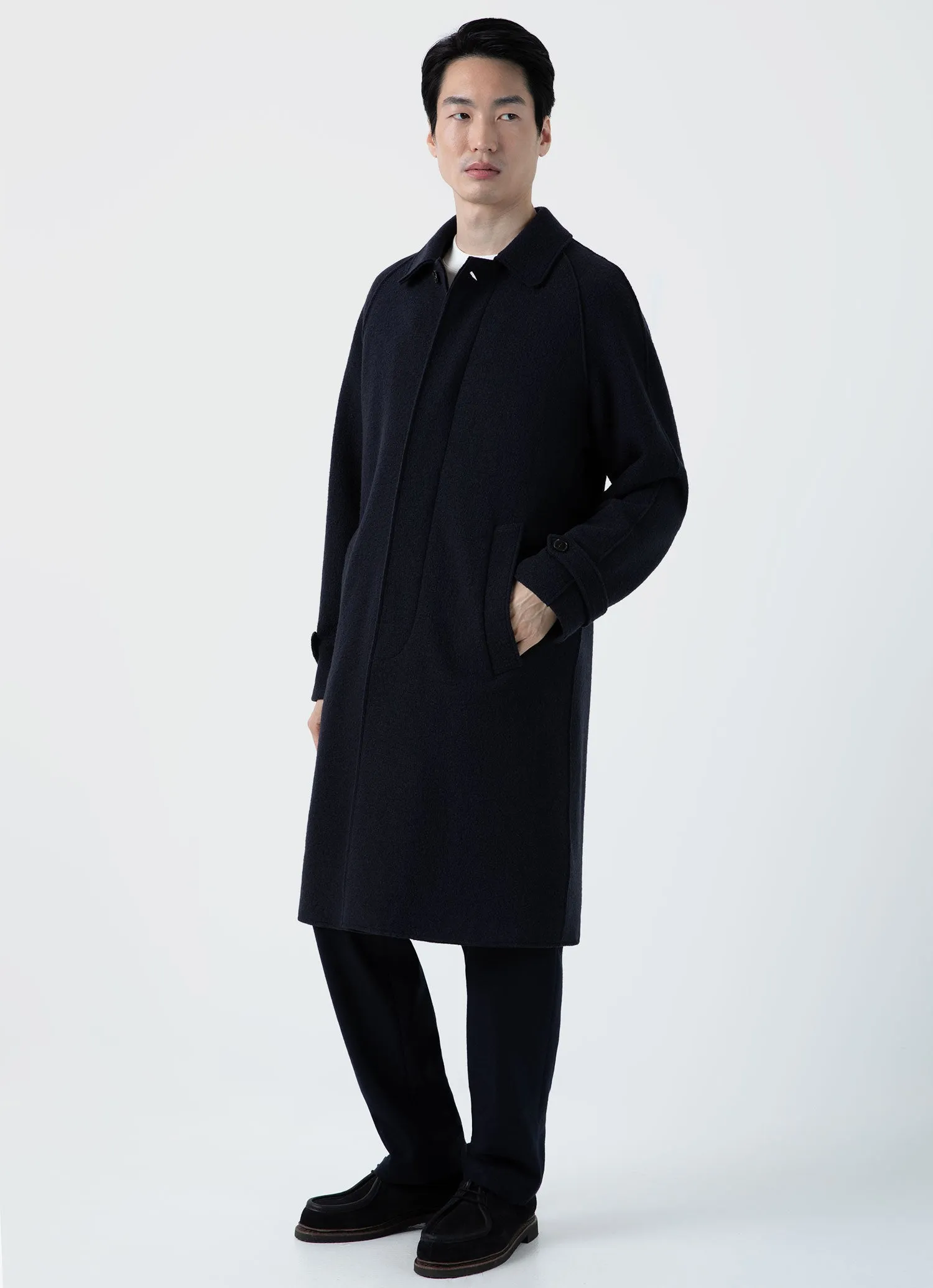 Men's Sunspel x Casely-Hayford Coat in Navy sold by Sunspel product image thumbnail 2