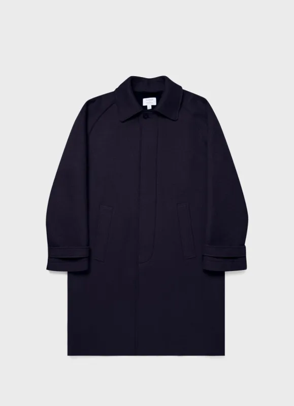 Men's Sunspel x Casely-Hayford Coat in Navy sold by Sunspel