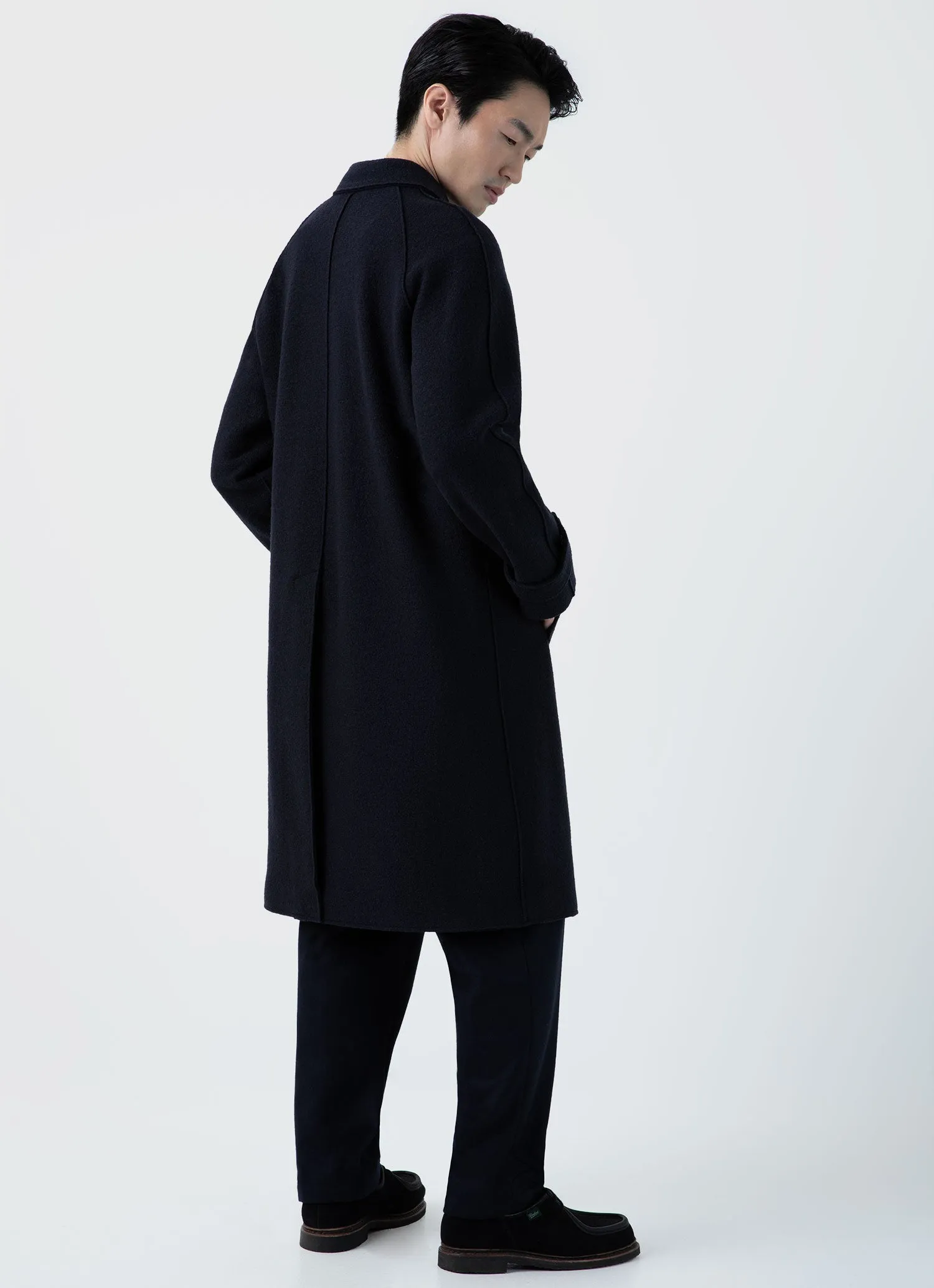 Men's Sunspel x Casely-Hayford Coat in Navy sold by Sunspel product image thumbnail 4