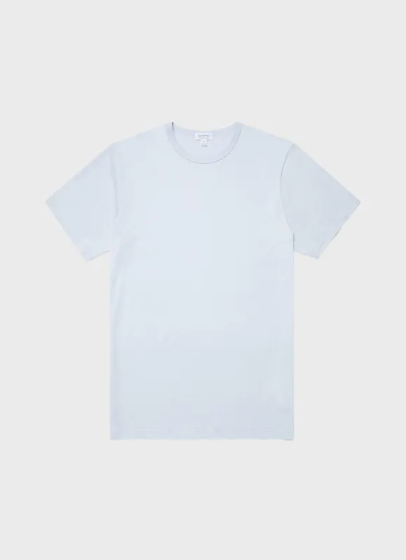 Men's Classic T-shirt in Pastel Blue sold by Sunspel