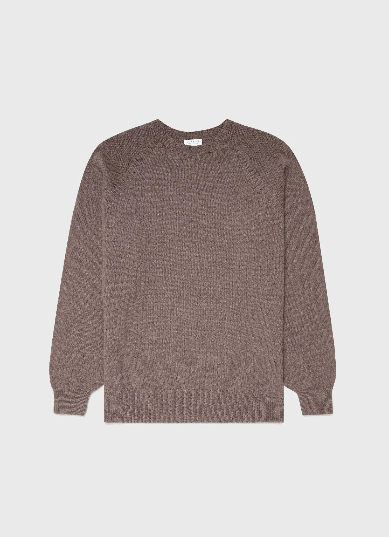 Men's Lambswool Crew Neck Jumper in Cedar sold by Sunspel