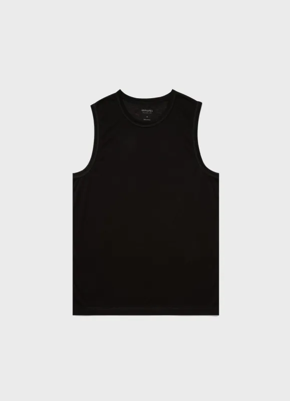 Men's DriRelease Active Vest in Black sold by Sunspel