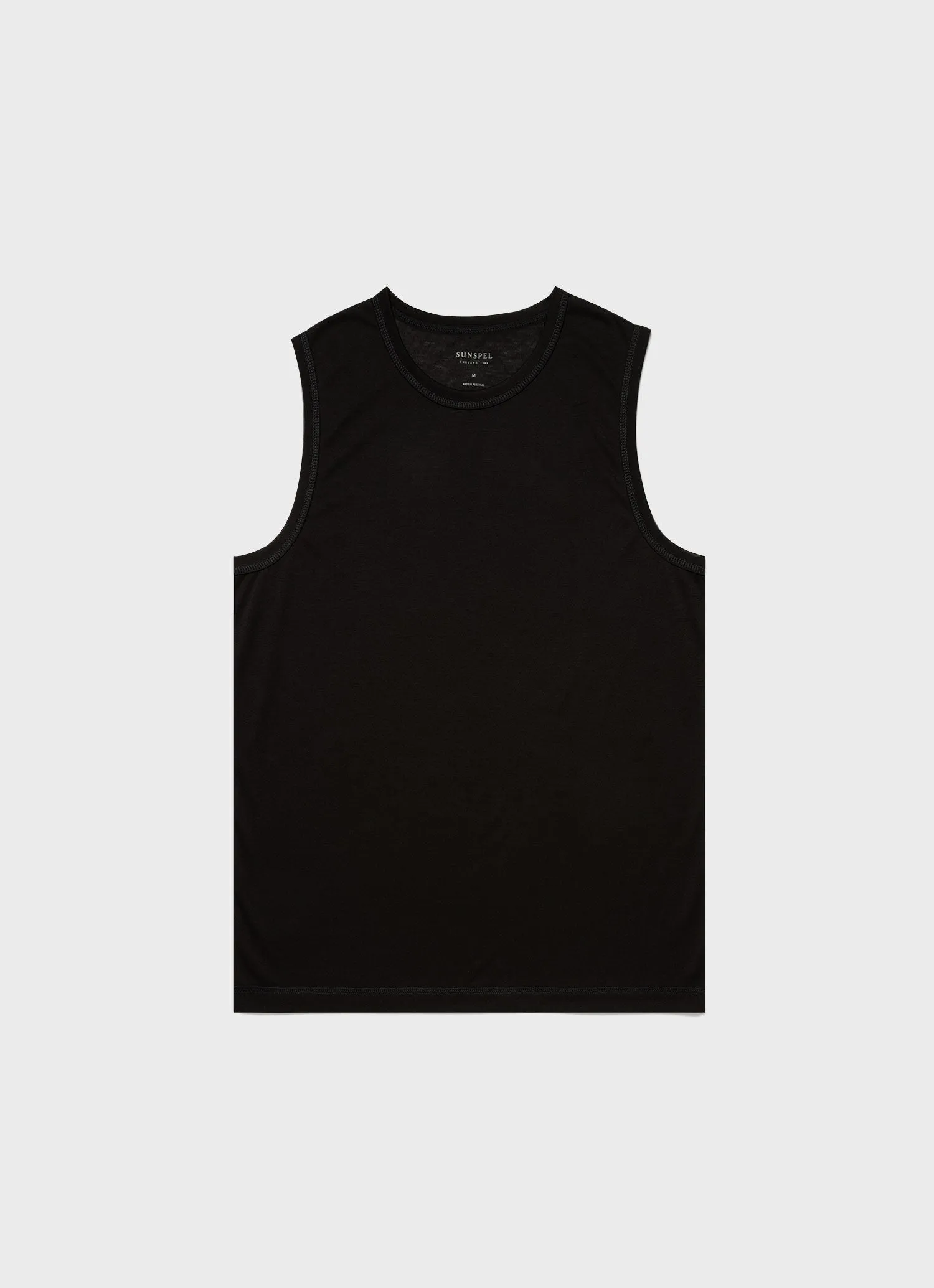 Men's DriRelease Active Vest in Black sold by Sunspel