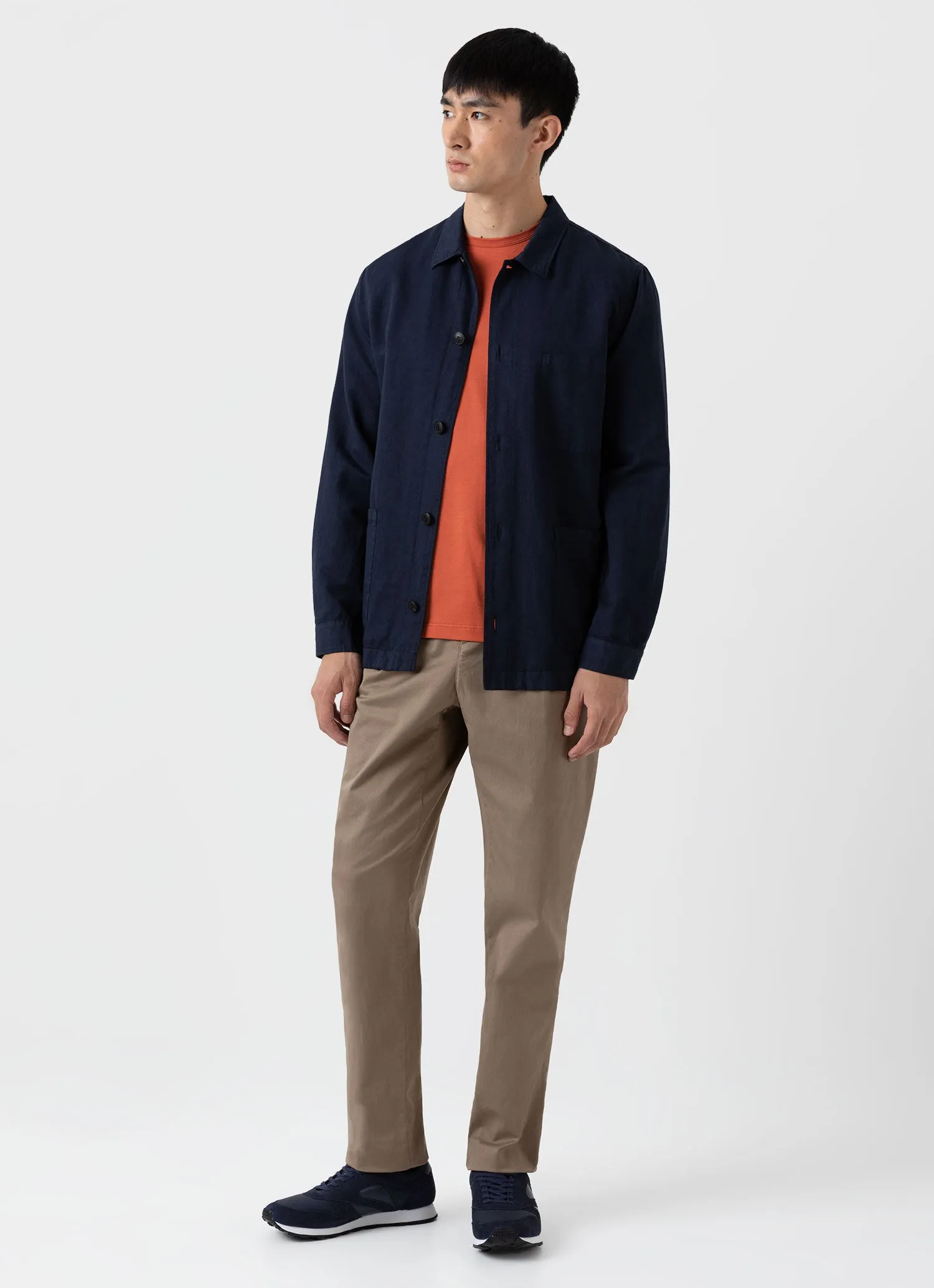 Men's Classic T-shirt in Burnt Sienna sold by Sunspel product image thumbnail 3