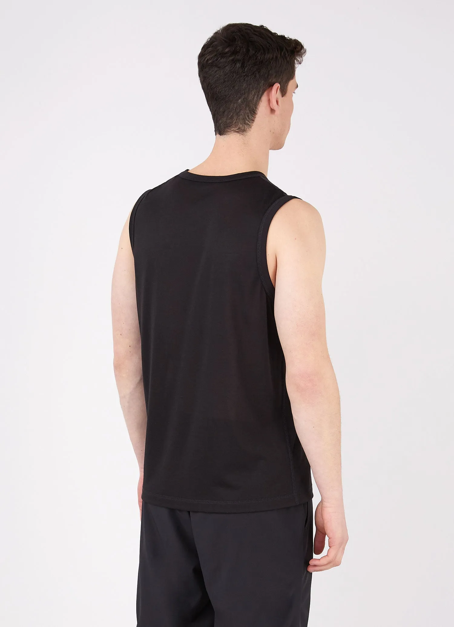 Men's DriRelease Active Vest in Black sold by Sunspel product image thumbnail 4