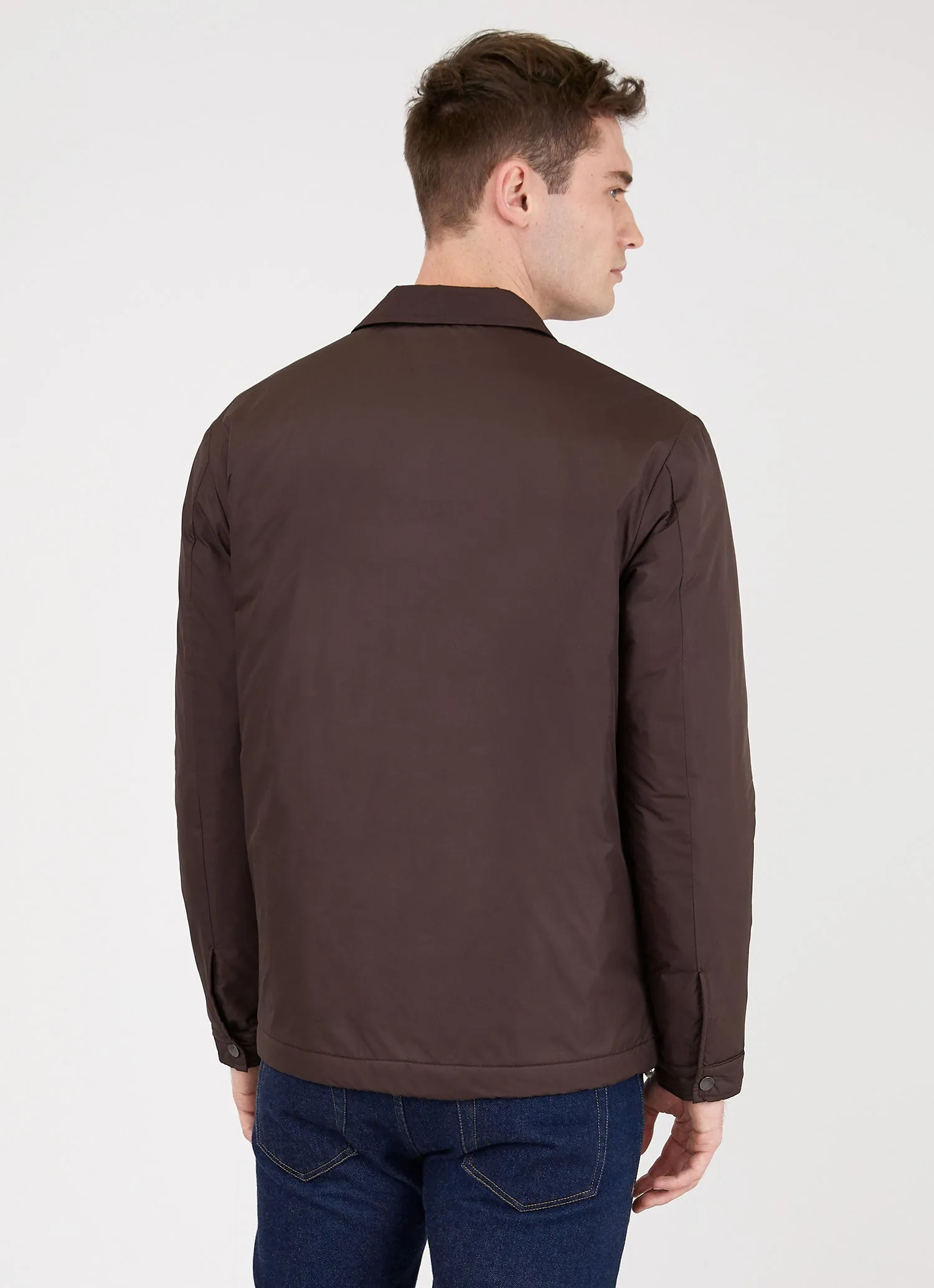 Men's Padded Coach Jacket in Espresso sold by Sunspel product image thumbnail 4
