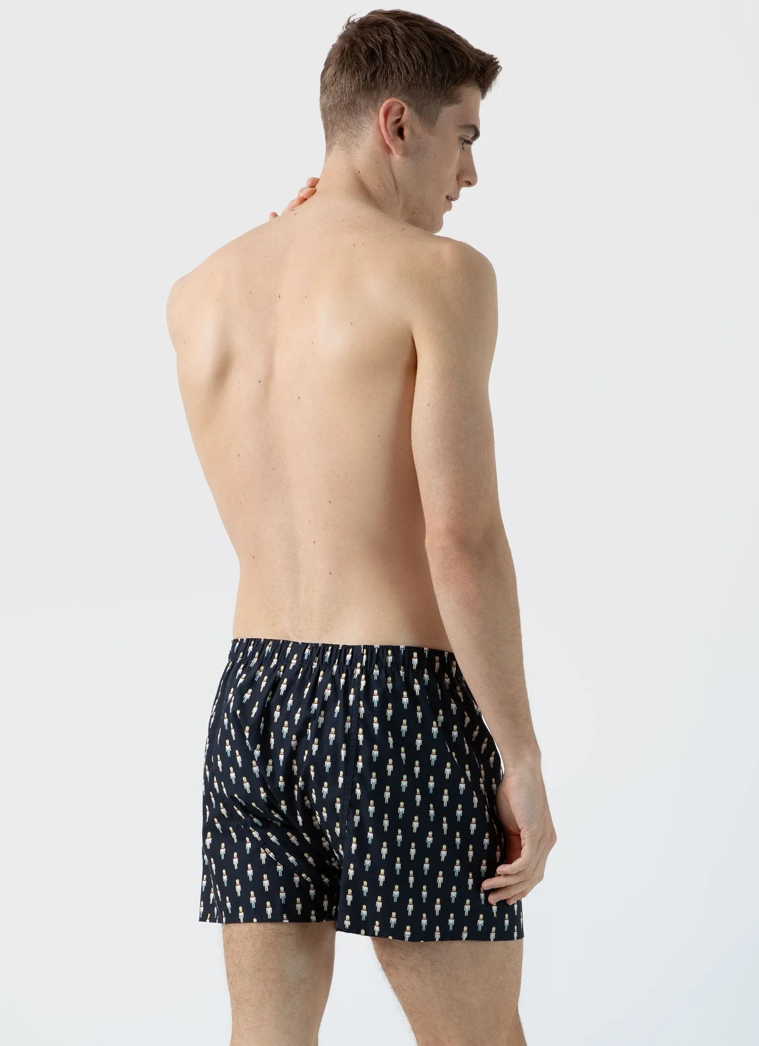 Men's Classic Boxer Shorts in Nutcracker sold by Sunspel product image thumbnail 3