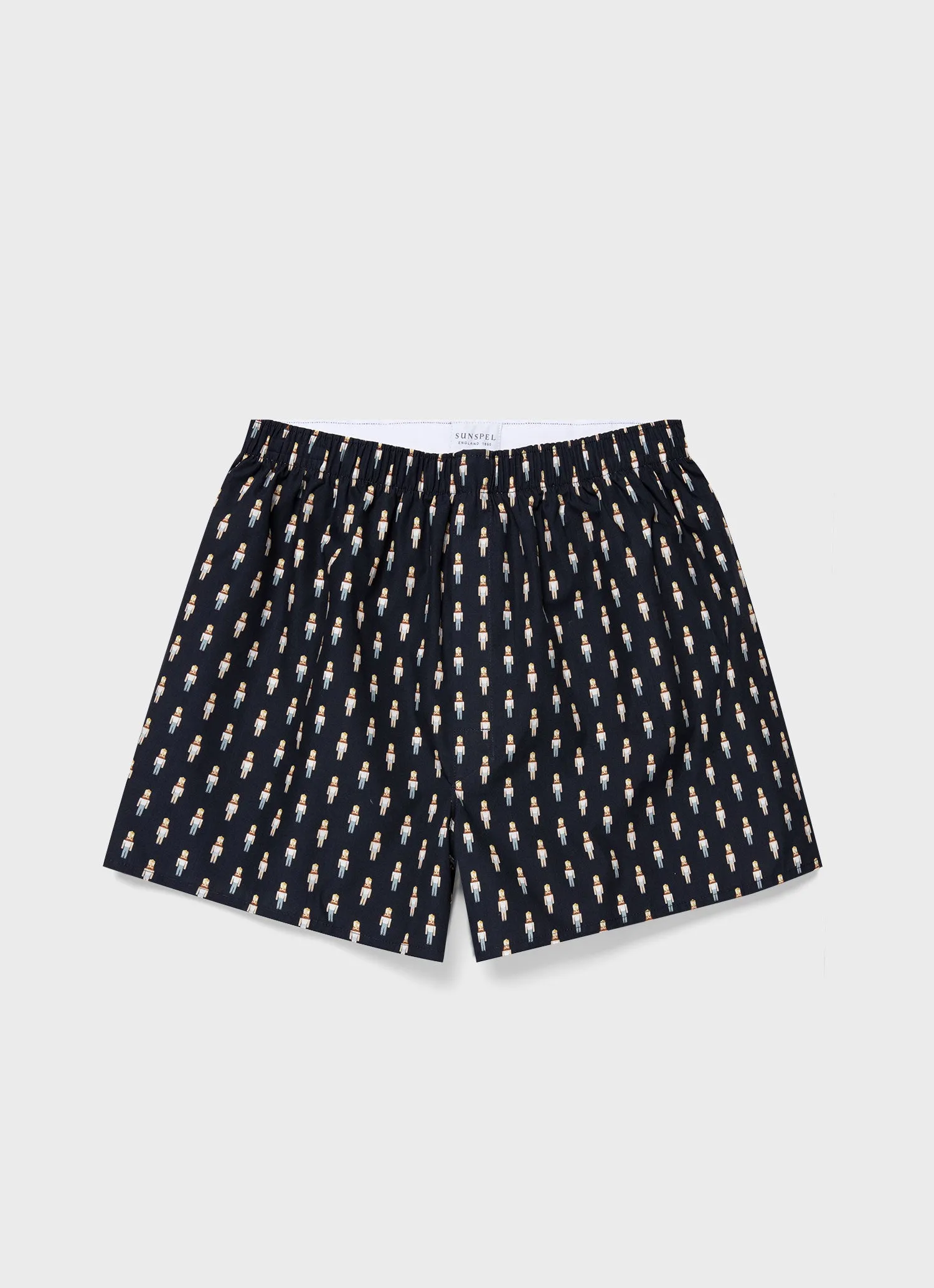 Men's Classic Boxer Shorts in Nutcracker sold by Sunspel
