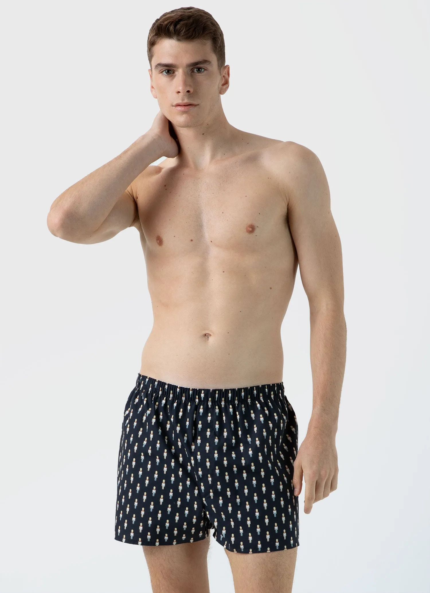 Men's Classic Boxer Shorts in Nutcracker sold by Sunspel product image thumbnail 2