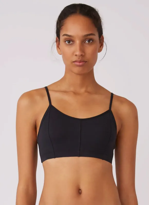 Women's Stretch Cotton Bralette in Black sold by Sunspel