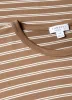 Men's Classic T-shirt in Dark Sand/Ecru Tramline Stripe sold by Sunspel