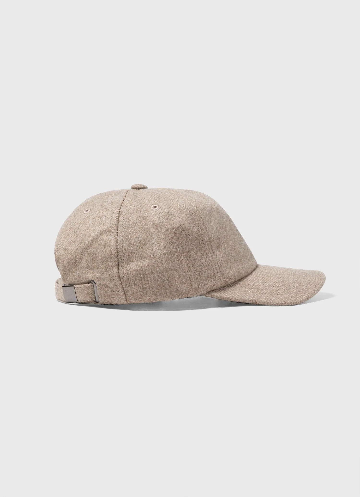 Men's Wool Twill Cap in Sandstone sold by Sunspel