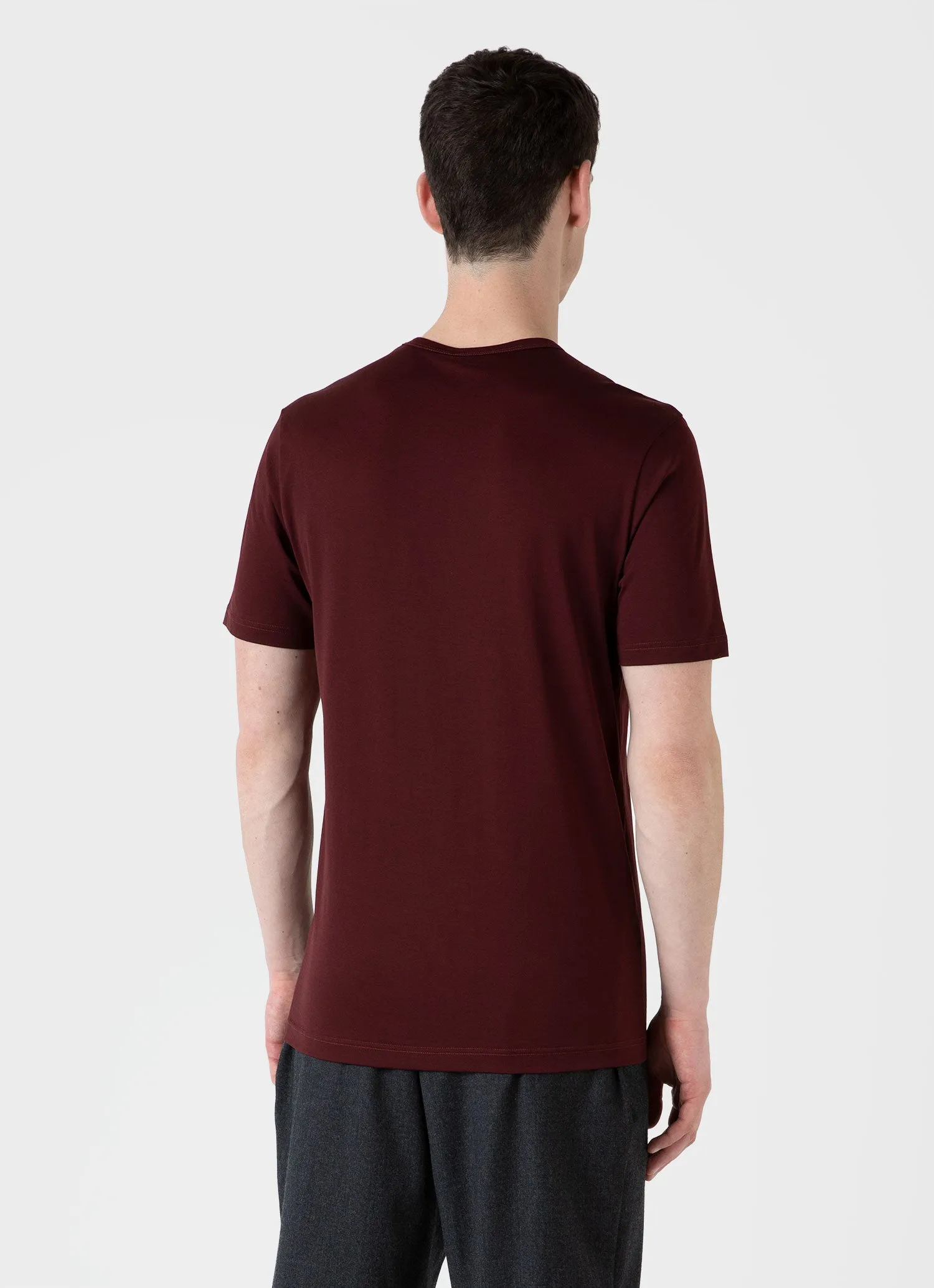 Men's Classic T-shirt in Port sold by Sunspel product image thumbnail 5