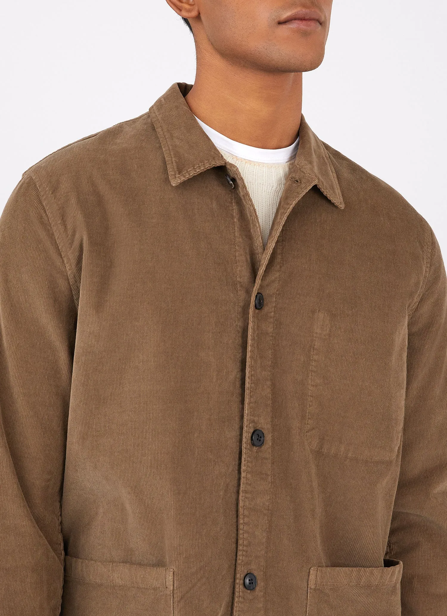 Men's Corduroy Twin Pocket Jacket in Dark Stone sold by Sunspel product image thumbnail 5