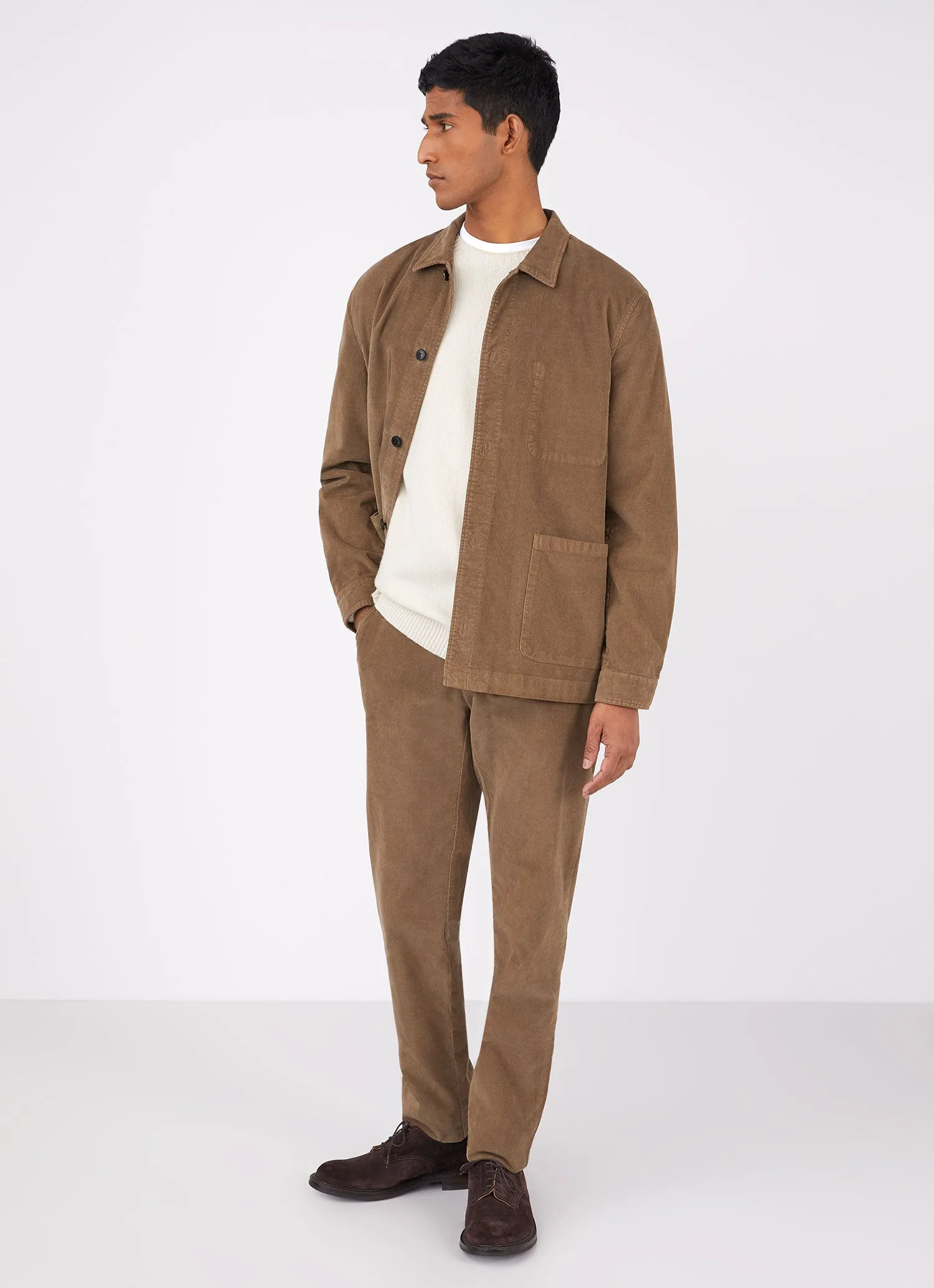 Men's Corduroy Twin Pocket Jacket in Dark Stone sold by Sunspel product image thumbnail 3