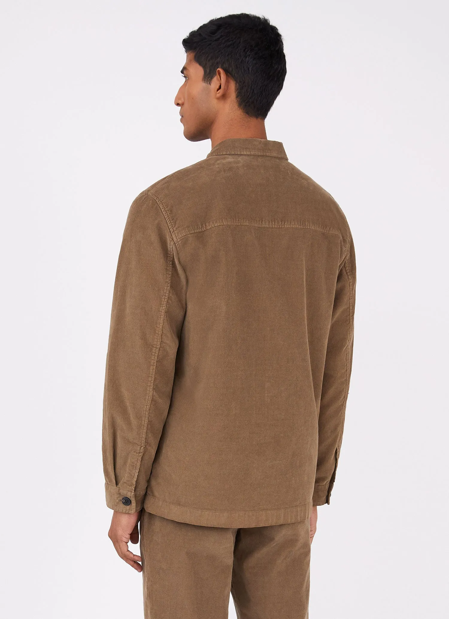 Men's Corduroy Twin Pocket Jacket in Dark Stone sold by Sunspel product image thumbnail 4