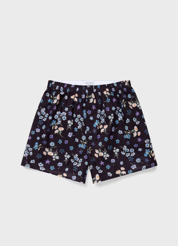 Men's Classic Boxer Shorts in Liberty Fabric Primavera made by Sunspel