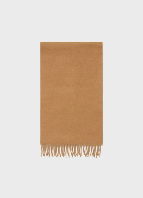 Cashmere Woven Scarf in Camel sold by Sunspel