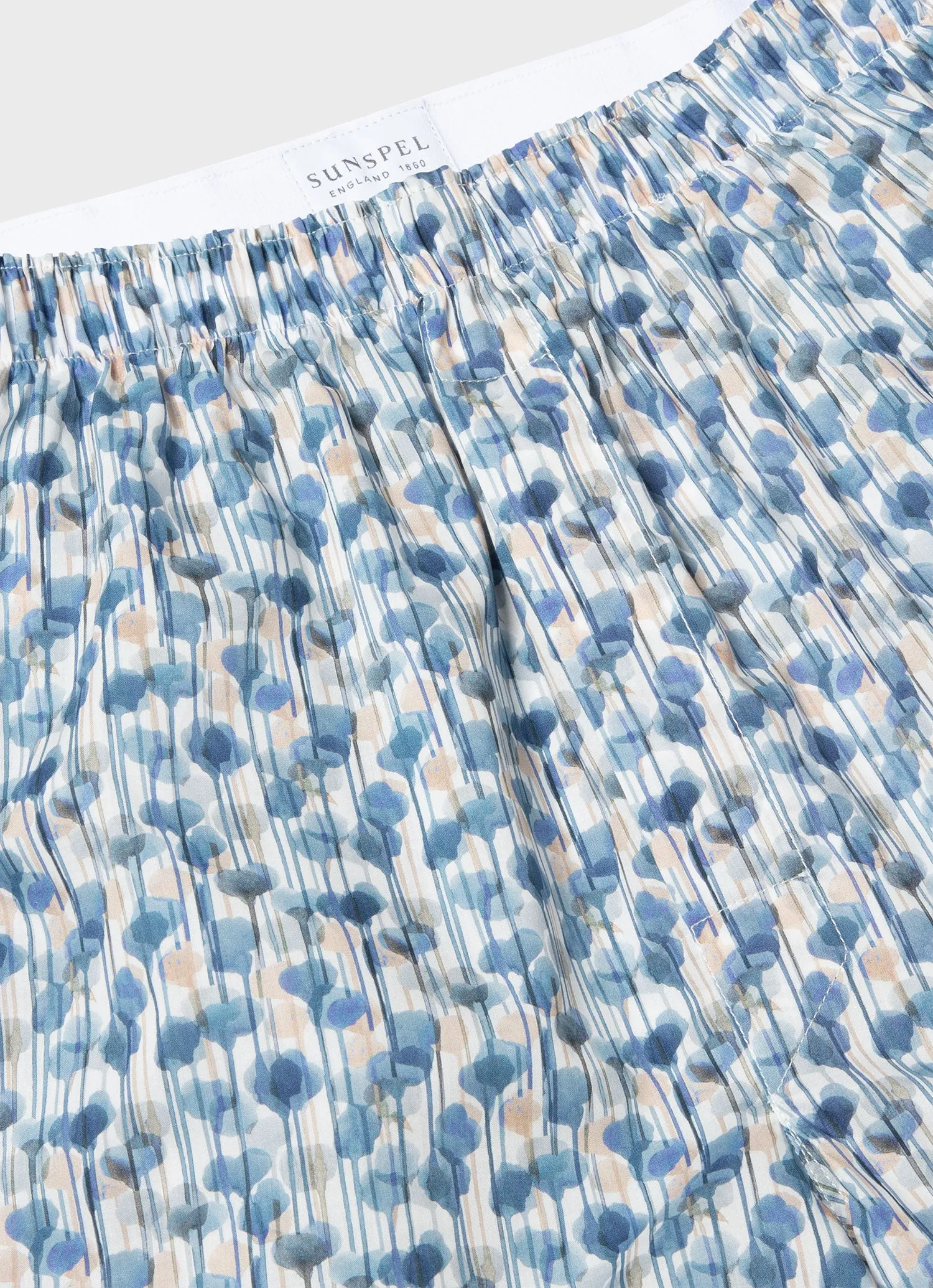 Men's Liberty Print Boxer Shorts in Watercolour Floral sold by Sunspel product image thumbnail 4