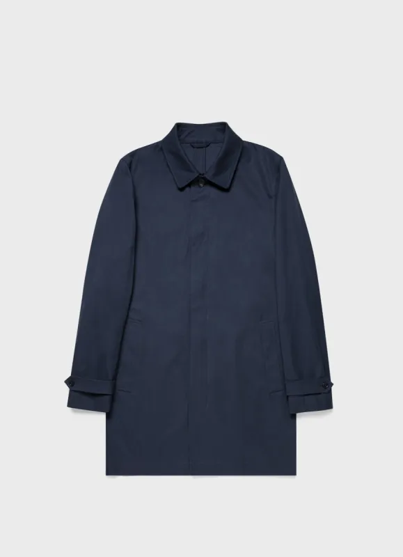 Men's Paul Weller Mac in Night Blue sold by Sunspel