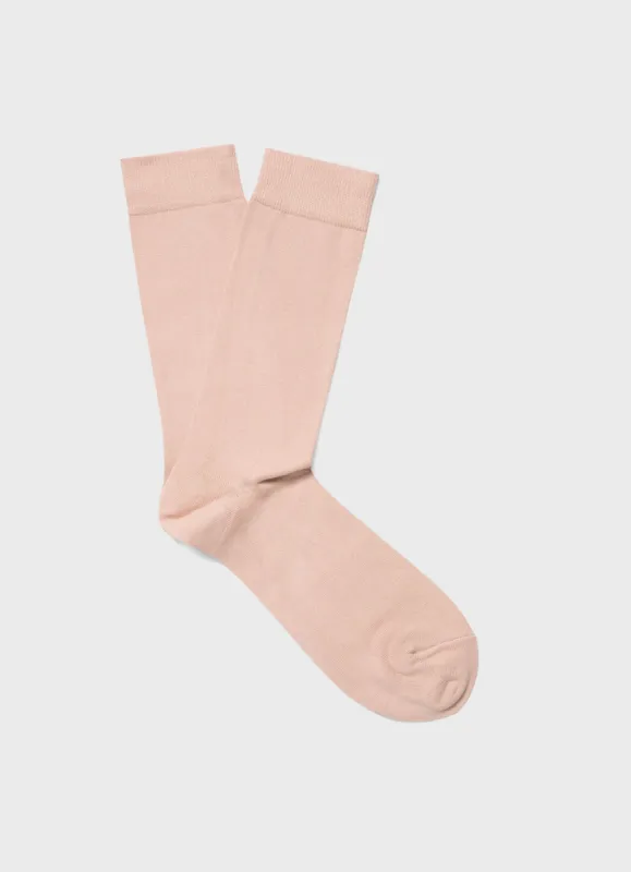 Men's Cotton Socks in Pale Pink sold by Sunspel