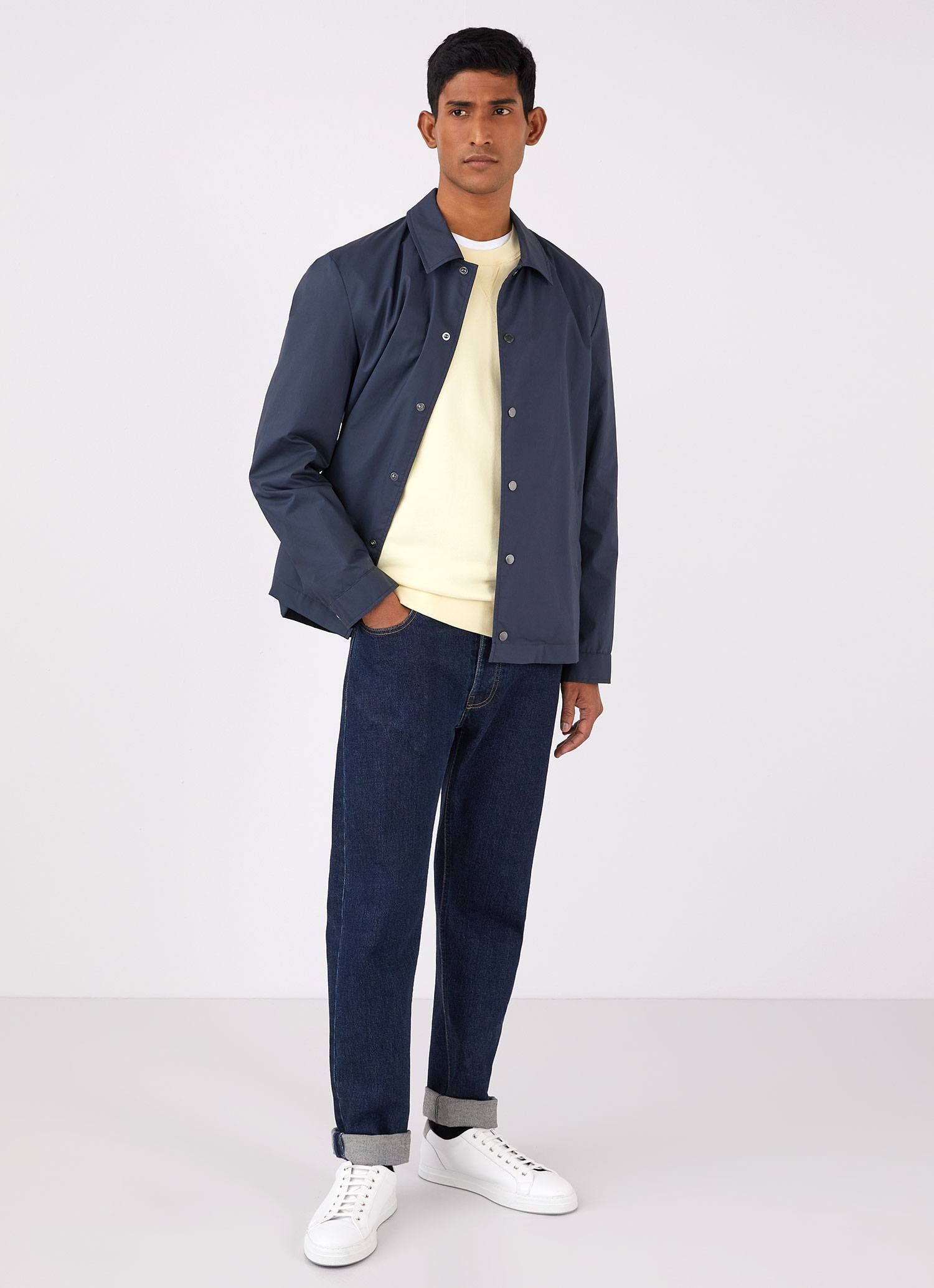 Men's Loopback Sweatshirt in Lemon sold by Sunspel product image thumbnail 3