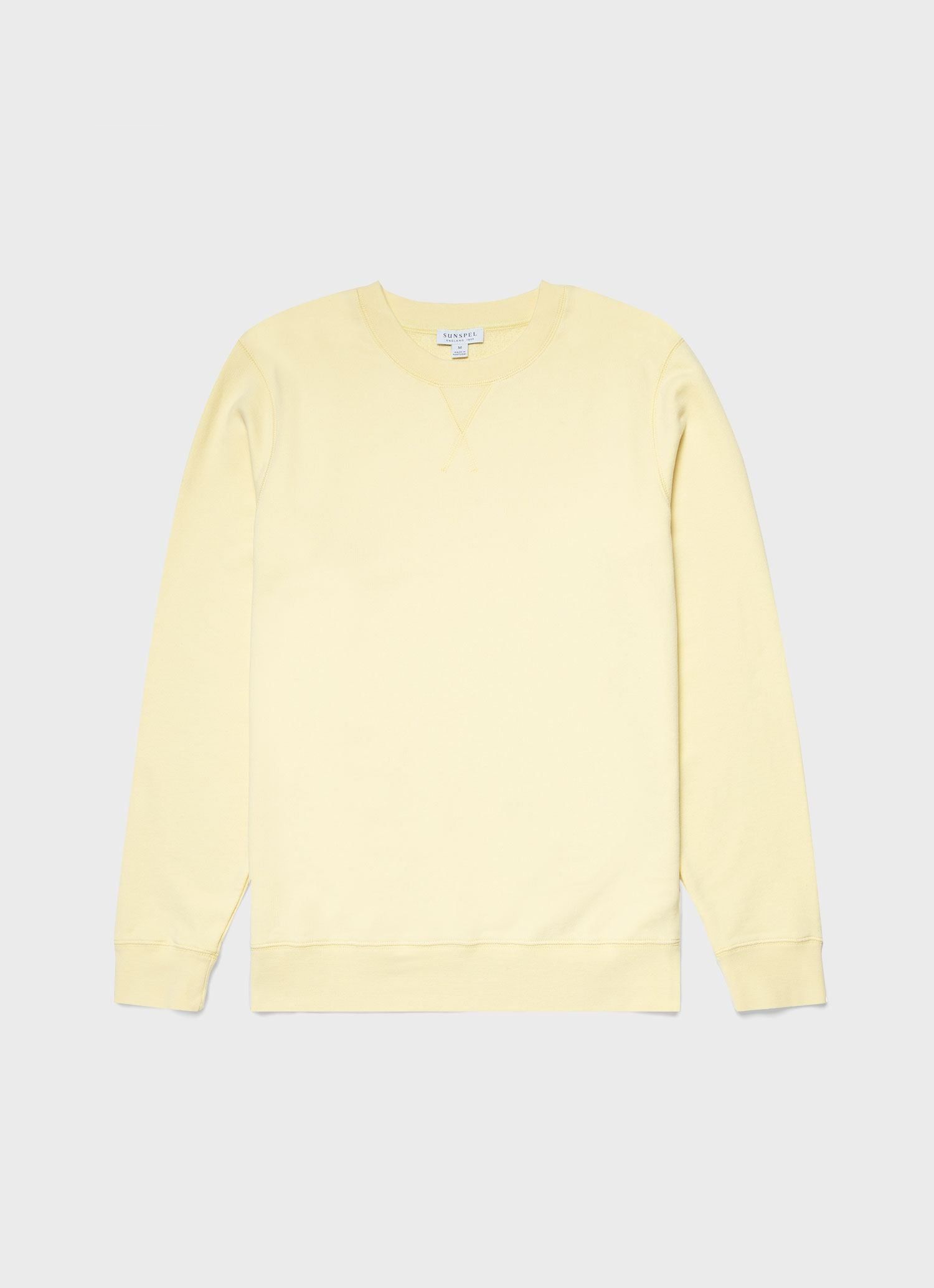 Men's Loopback Sweatshirt in Lemon sold by Sunspel