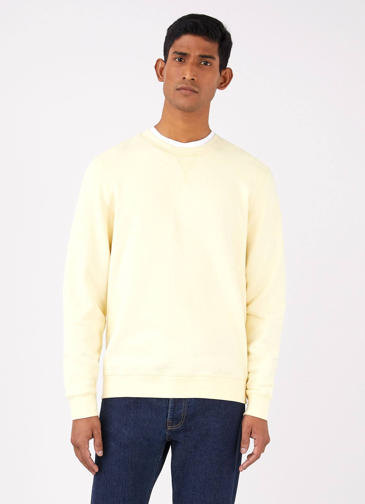 Men's Loopback Sweatshirt in Lemon sold by Sunspel product image thumbnail 2