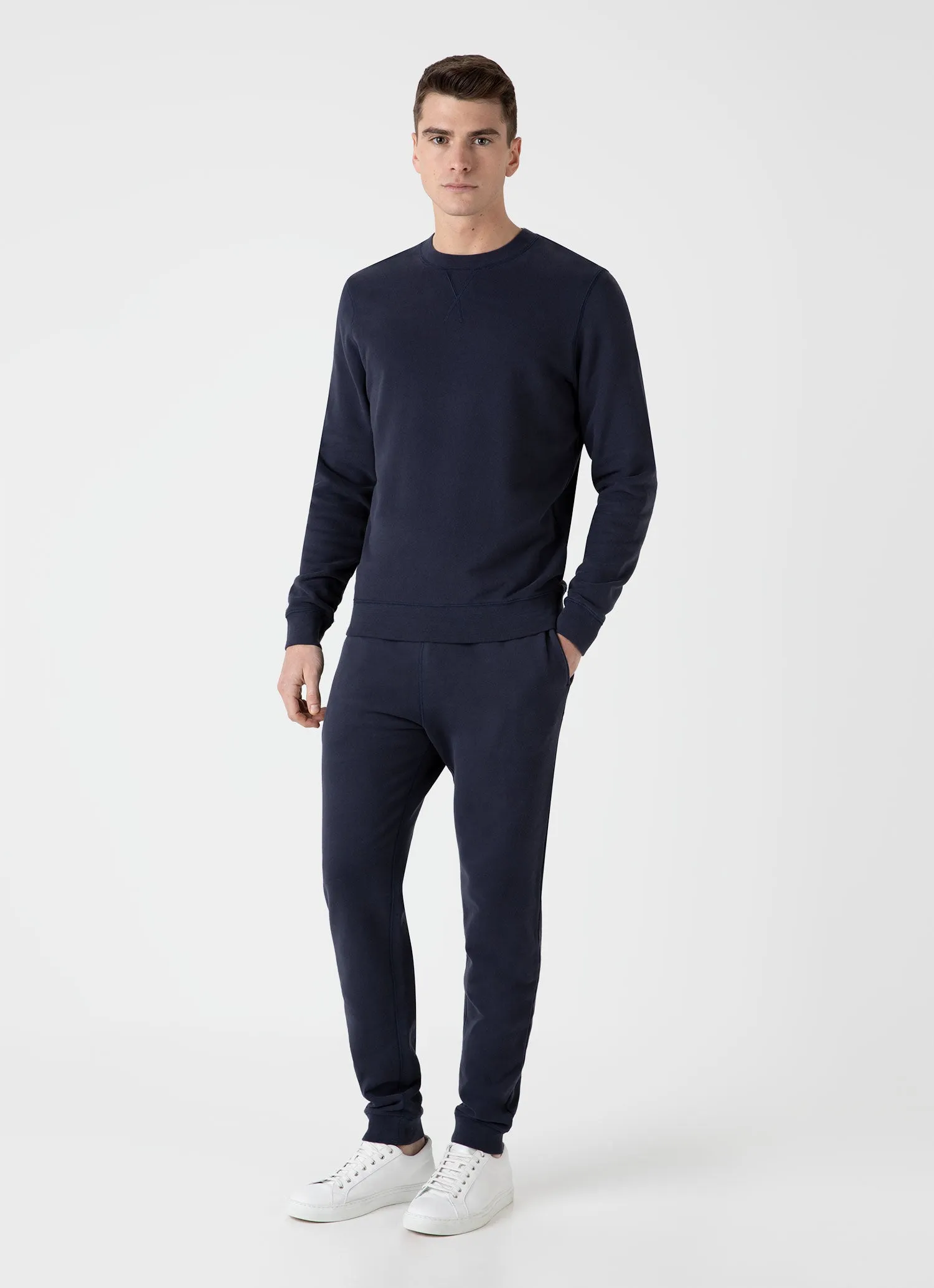 Men's Loopback Tracksuit in Navy sold by Sunspel product image thumbnail 2