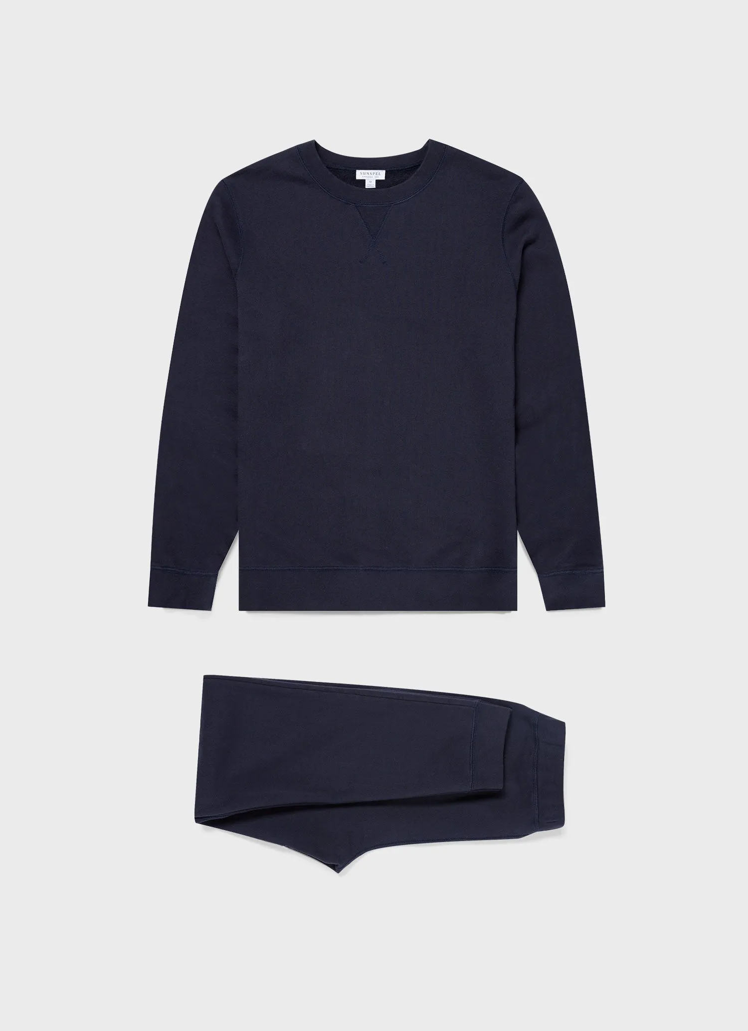 Men's Loopback Tracksuit in Navy sold by Sunspel