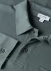 Men's Long Sleeve Riviera Polo Shirt in Smoke Green sold by Sunspel