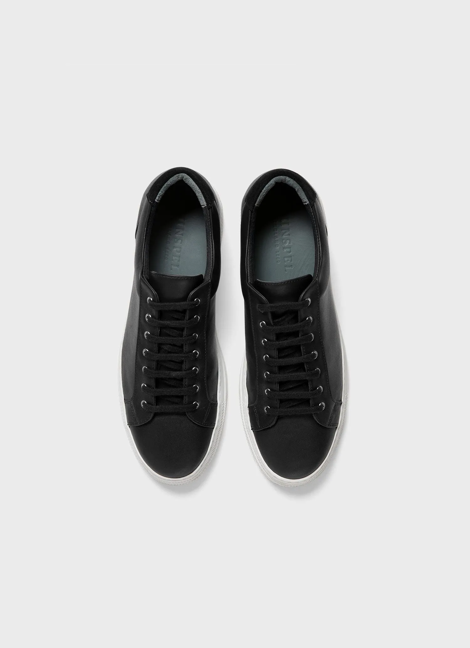 Men's Leather Tennis Shoes in Black sold by Sunspel product image thumbnail 5