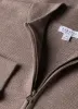 Men's Merino Honeycomb Zip Neck Jumper in Light Sandstone sold by Sunspel