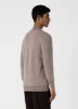 Men's Merino Honeycomb Zip Neck Jumper in Light Sandstone sold by Sunspel