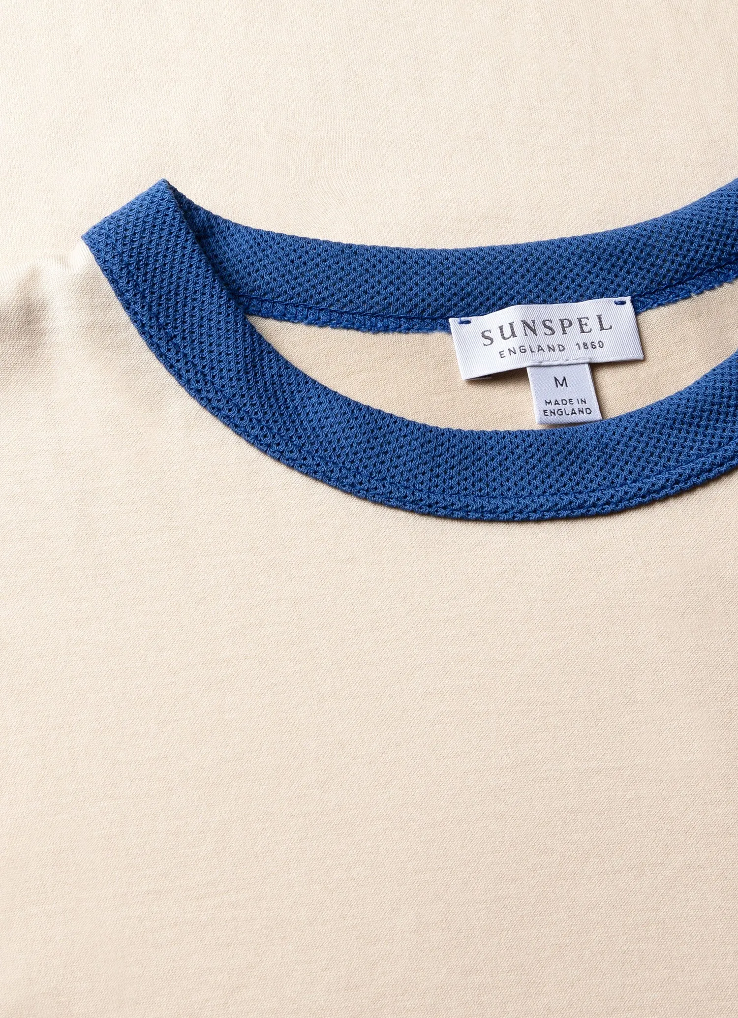 Men's Classic Ringer T-shirt in French Blue sold by Sunspel product image thumbnail 4