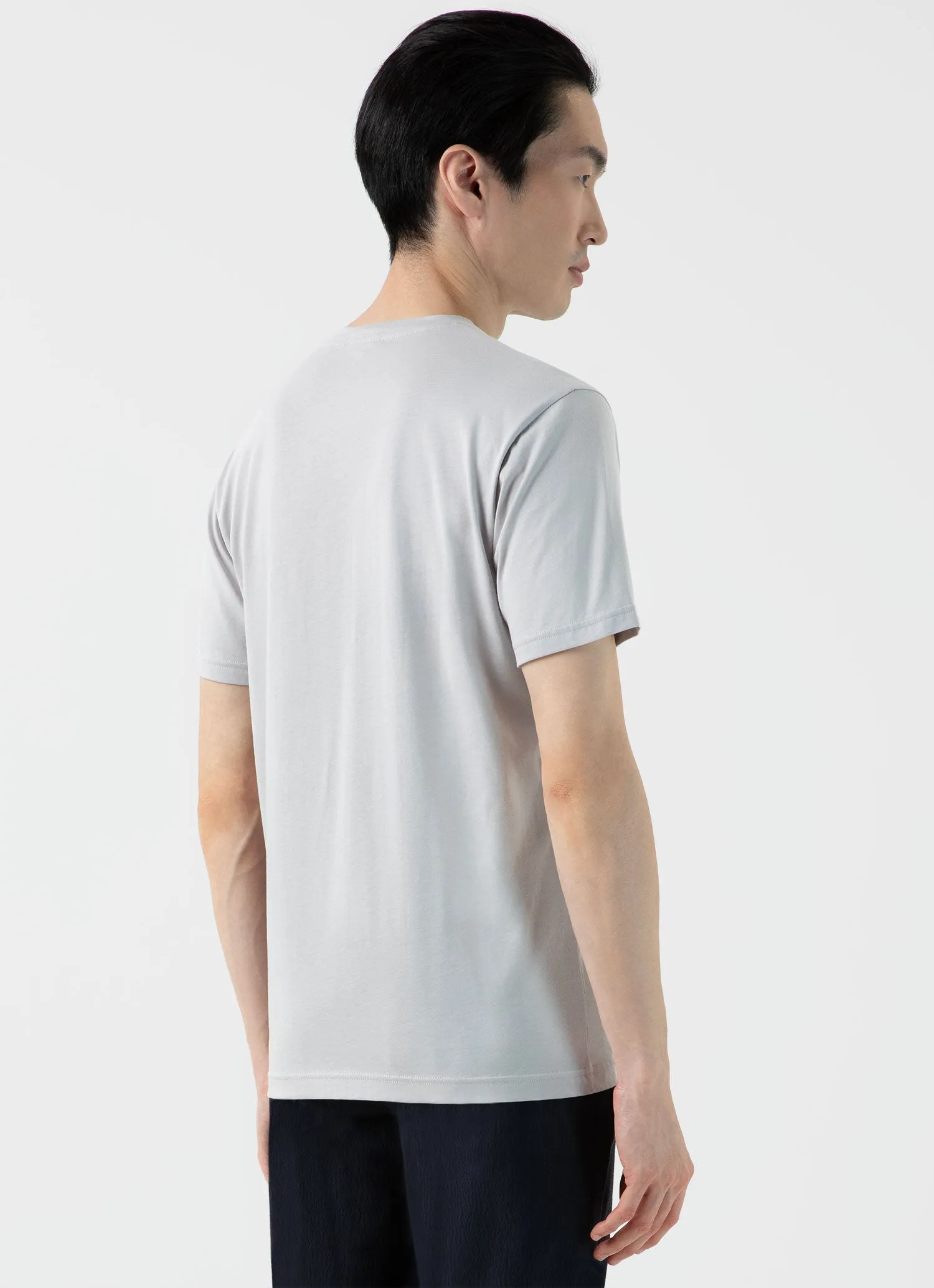 Men's Riviera Midweight T‑shirt in Smoke sold by Sunspel product image thumbnail 5