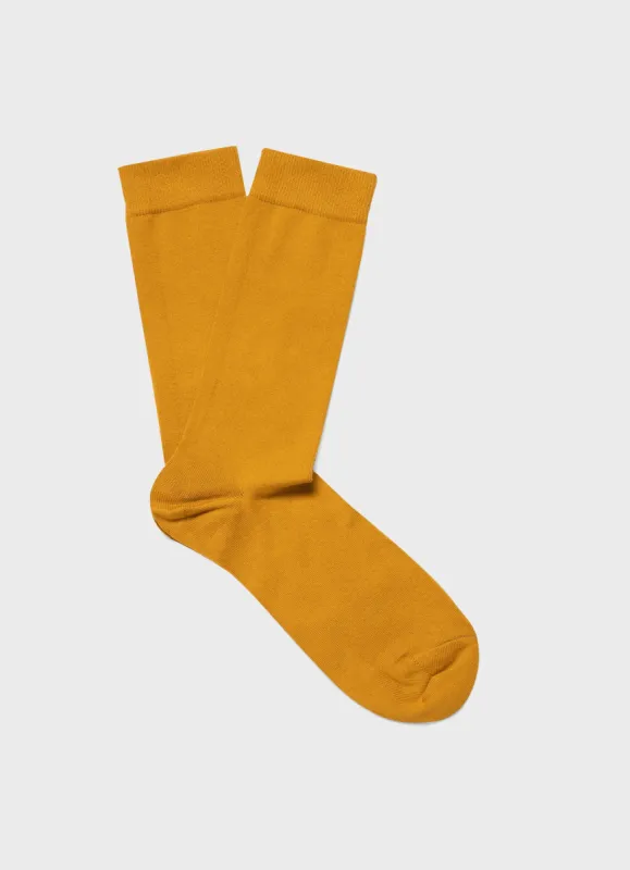 Men's Cotton Sock in Cider sold by Sunspel