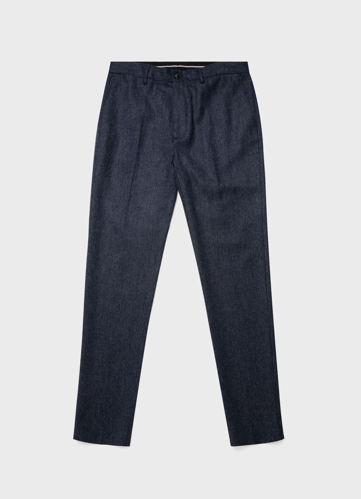 Men's Donegal Wool Trouser in Space Blue sold by Sunspel