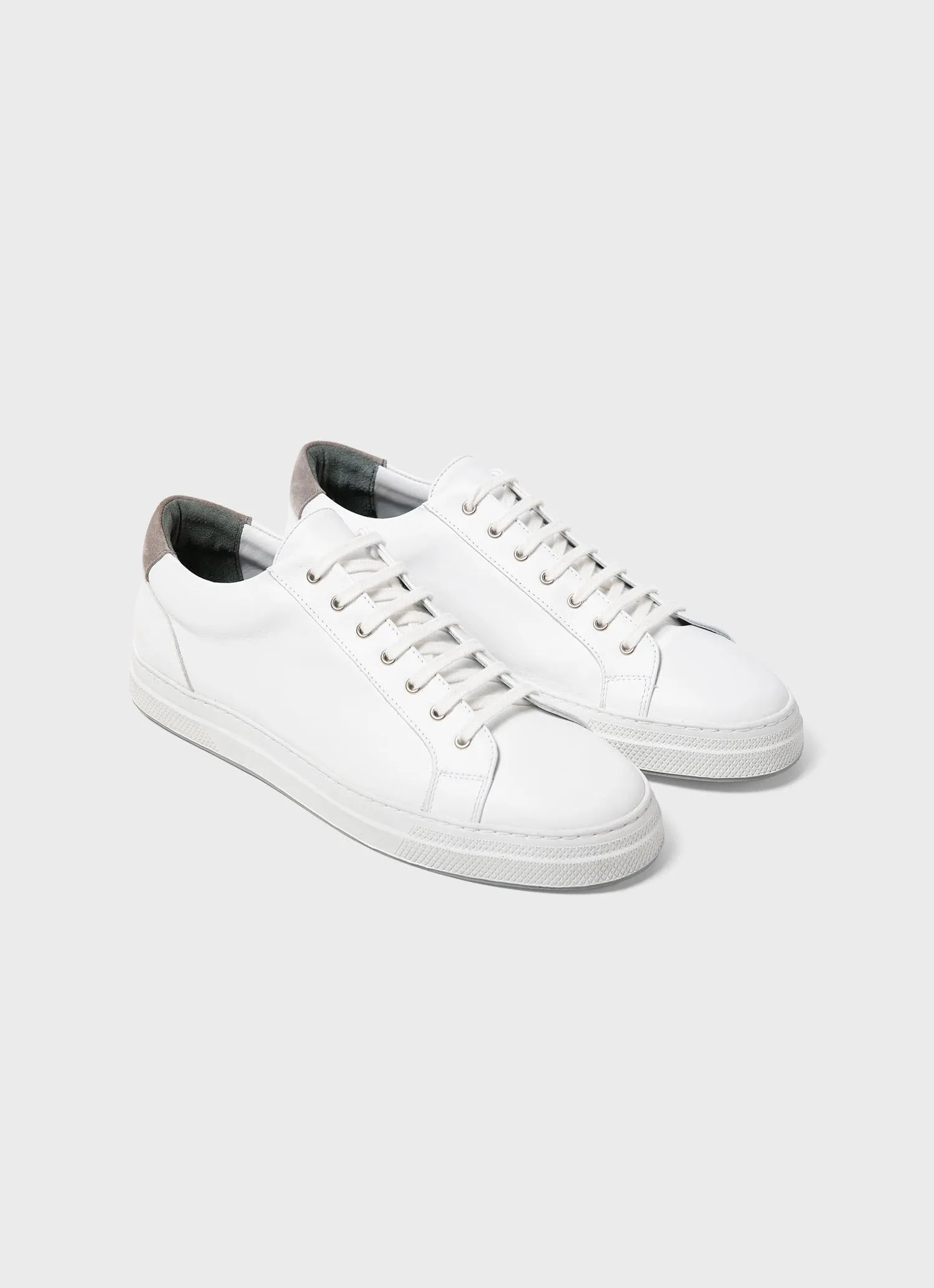 Men's Leather Tennis Shoes in White sold by Sunspel product image thumbnail 2