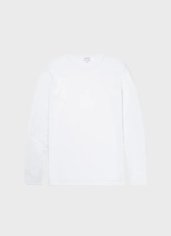 Men's Viloft Thermal T-shirt in White sold by Sunspel