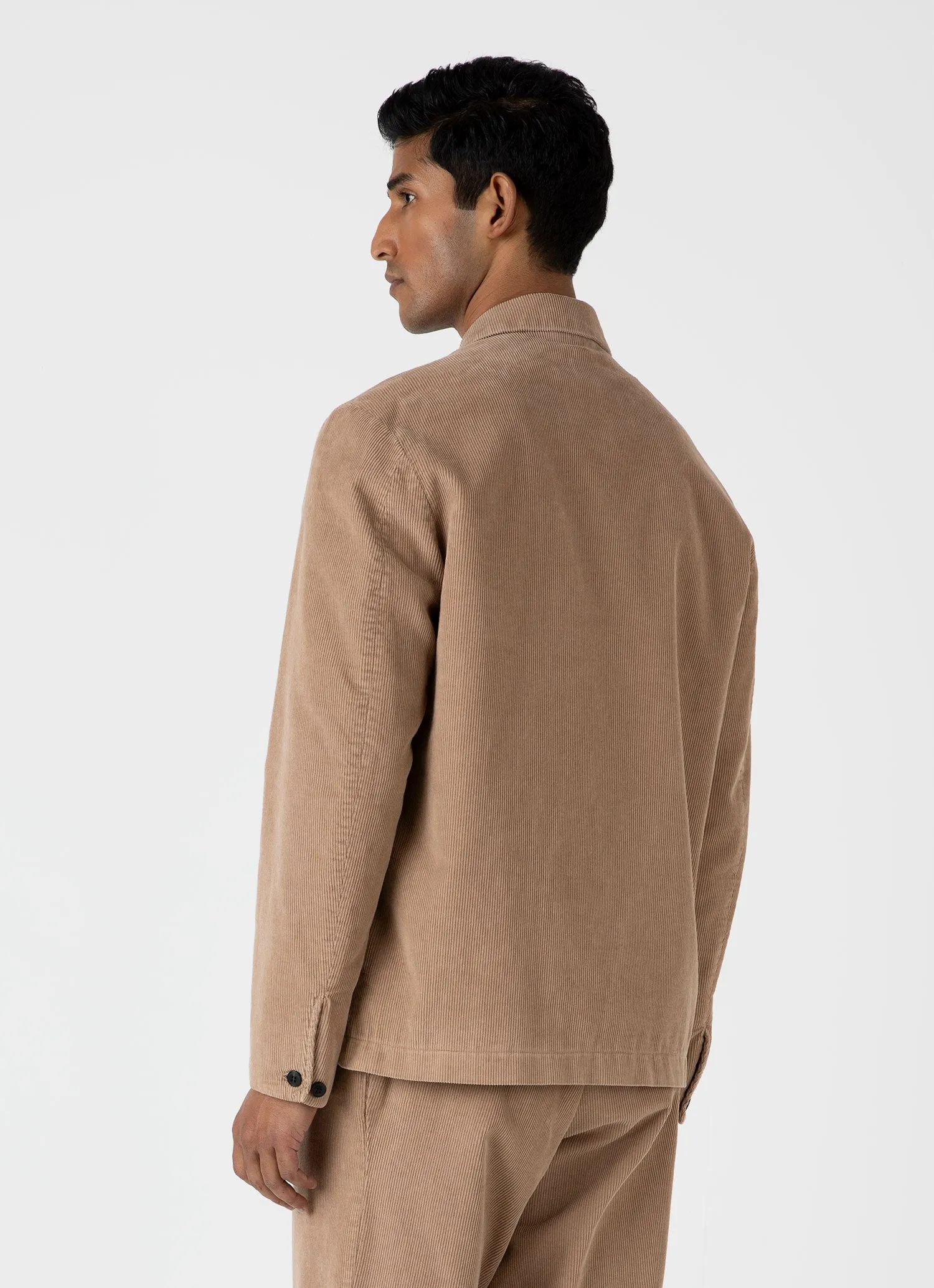 Men's Cord Harrington Jacket in Sandstone sold by Sunspel product image thumbnail 5