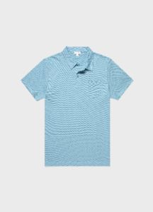 Men's Riviera Polo Shirt in Storm Blue sold by Sunspel